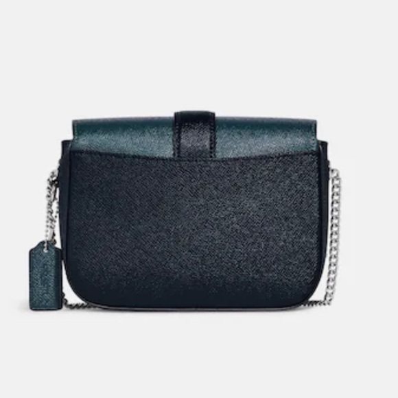 COACH Gemma Crossbody In Colorblock With Apple Buckle Forest Midnight Navy color - Picture 10 of 16
